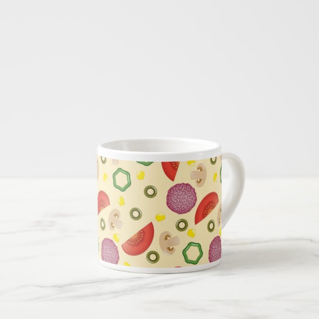 Tasse Expresso Motif 2 de pizza (Devant droit)