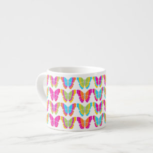 Tasse Expresso Motif à papillon arc-en-ciel mignon