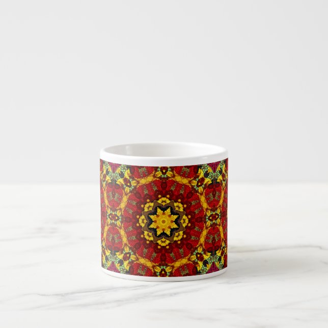 Tasse Expresso Motif abstrait en carrelage sans joint (Devant)