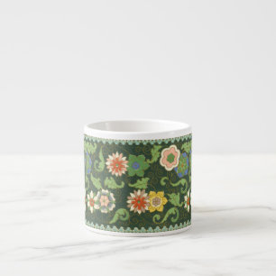 Tasse Expresso Motif antique cloisonné chinois : Vert Jade