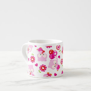 Tasse Expresso Motif De Chouettes, Chouettes Mignonnes, Chouettes
