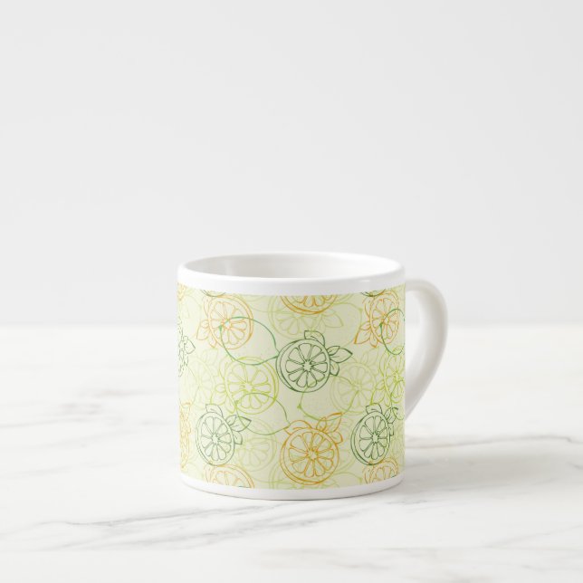 Tasse Expresso Motif de citron (Devant droit)