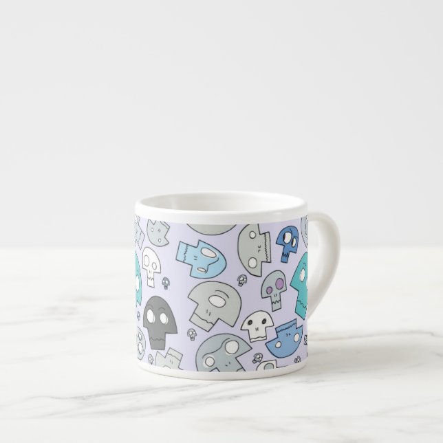 Tasse Expresso Motif de crâne (Devant droit)
