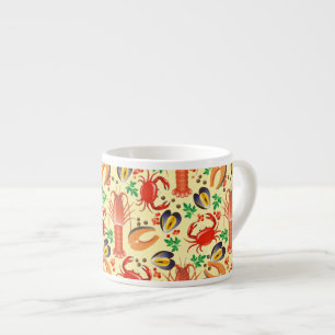 Tasse Expresso Motif de fruits de mer