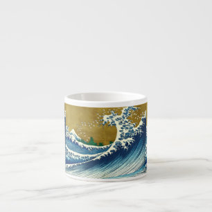 Tasse Expresso Motif de la Grande Vague de Hokusai : Art Ukiyo-e 
