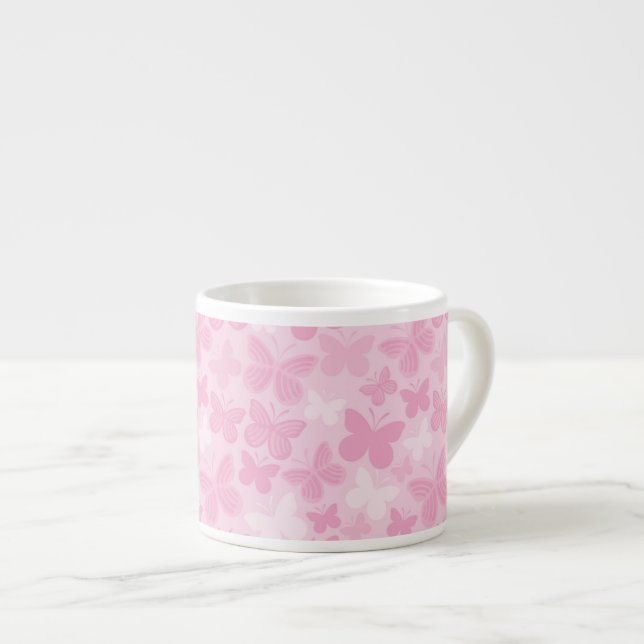 Tasse Expresso Motif de papillon (Devant droit)