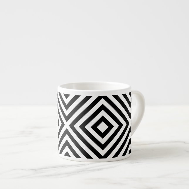 Tasse Expresso Motif de rayures (Devant droit)