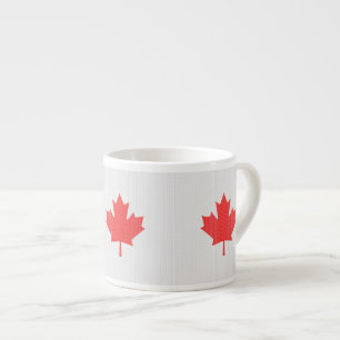 Tasse Expresso Motif de tricot de feuille d'érable de style de