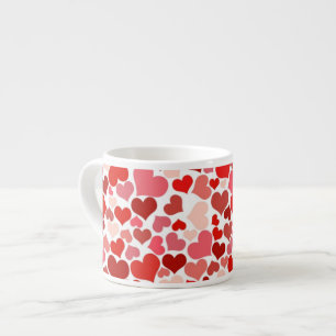 Tasse Expresso Motif Des Coeurs, Coeurs Rouges, Amour