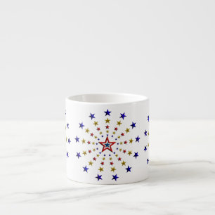 Tasse Expresso Motif des étoiles patriotiques