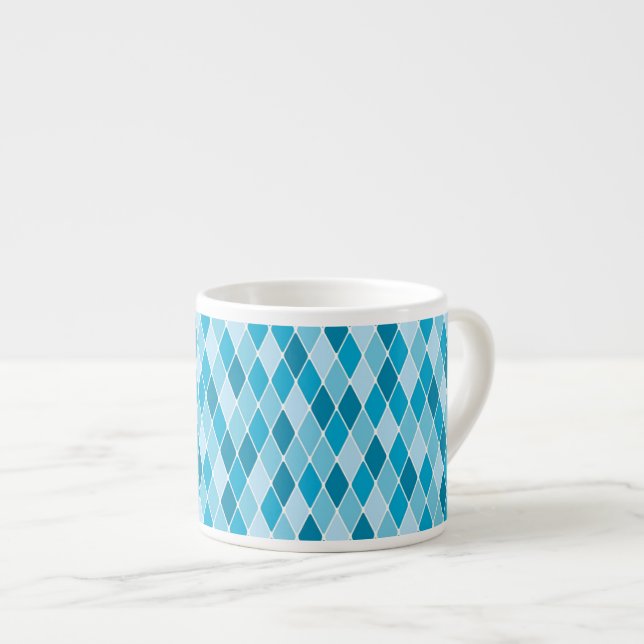 Tasse Expresso Motif d'hiver de harlequin (Devant droit)