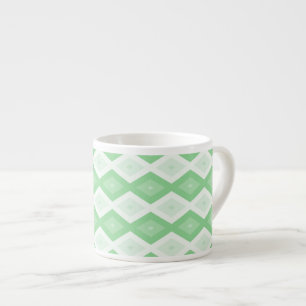 Tasse Expresso Motif diamant vert pomme