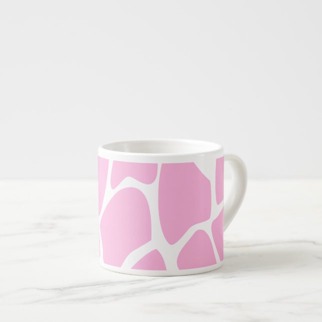 Tasse Expresso Motif d'impression de girafe dans le rose de (Devant droit)