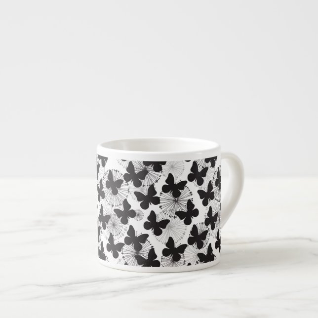 Tasse Expresso motif d'un papillon (Devant droit)