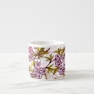 Tasse Expresso Motif en fleurs de cerisiers 