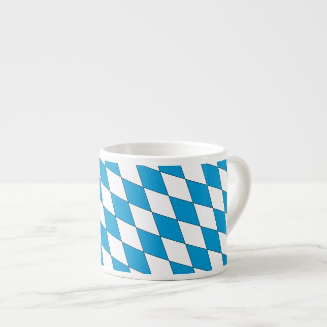 Tasse Expresso Motif en forme de diamant médiéval Bleu Bavaria (Devant droit)