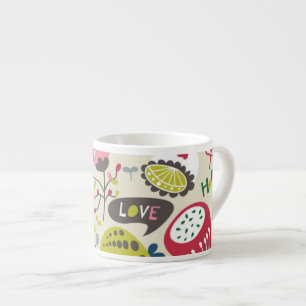 Tasse Expresso Motif floral 11