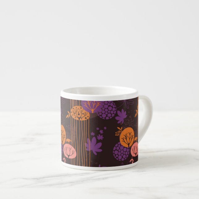 Tasse Expresso Motif floral 2 3 (Devant droit)