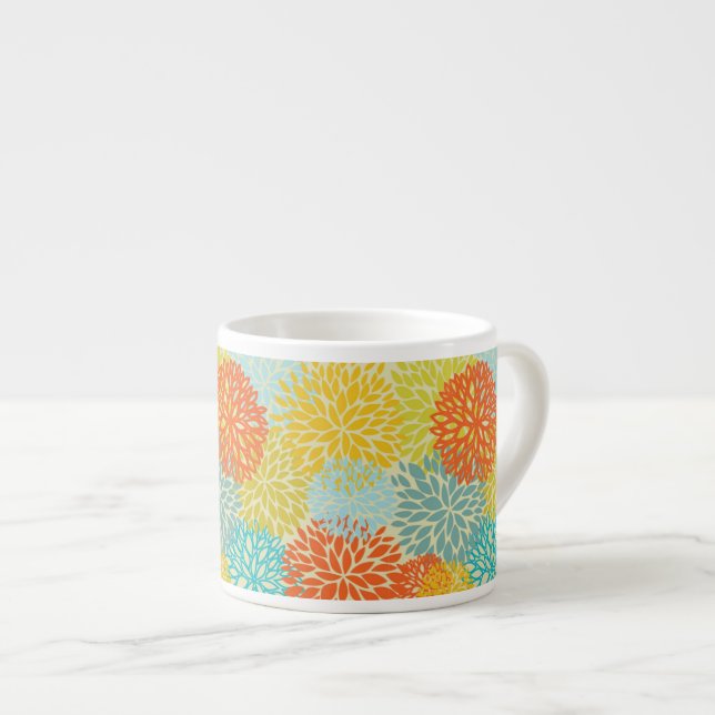 Tasse Expresso Motif floral 3 (Devant droit)