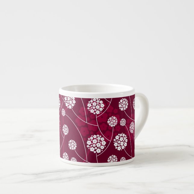 Tasse Expresso Motif floral abstrait (Devant droit)
