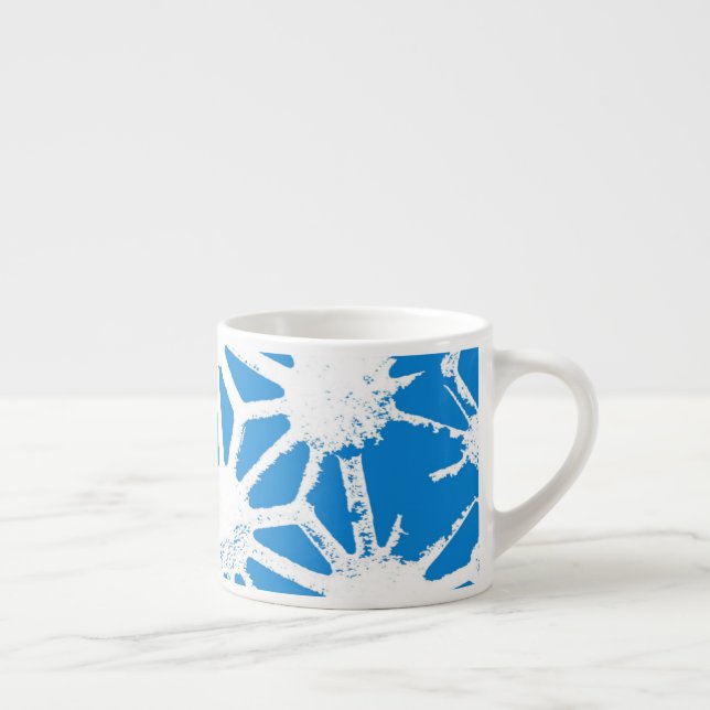 Tasse Expresso Motif géométrique bleu (Droite)