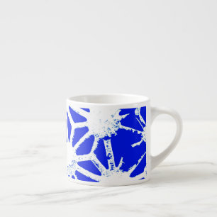Tasse Expresso Motif géométrique bleu royal