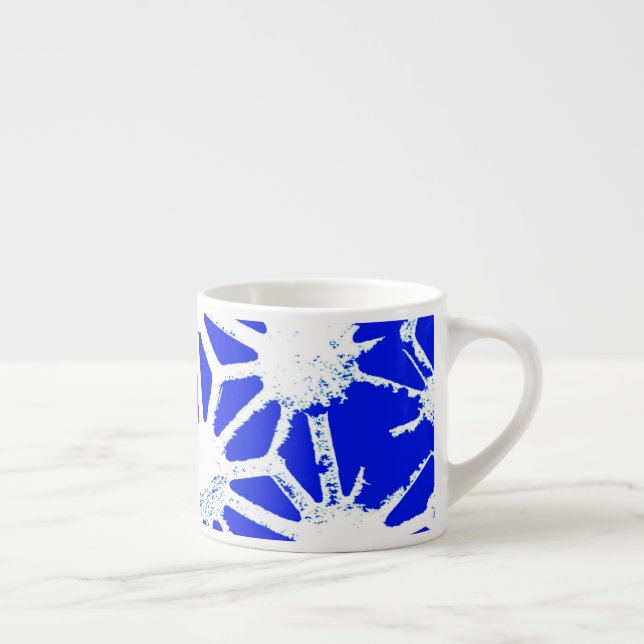 Tasse Expresso Motif géométrique bleu royal (Droite)