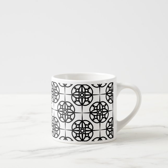 Tasse Expresso Motif géométrique Vibe rétro classique (Droite)