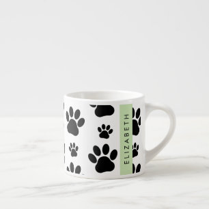 Tasse Expresso Motif mâle, Patrouilles de chien, Noir et Blanc, V