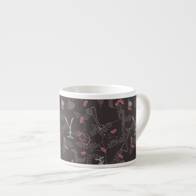 Tasse Expresso motif montrant les animaux 1 de bébé (Devant droit)