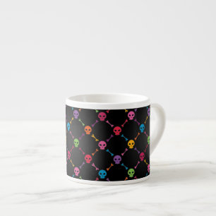 Tasse Expresso Motif multicolore avec des crânes