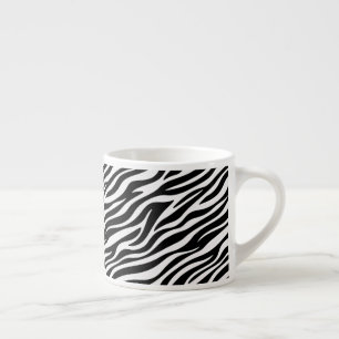 Tasse Expresso Motif sans couture de rayures de zèbre Impression 