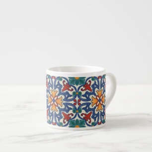 Tasse Expresso Motif Vintage de mosaïque d'Azulejos