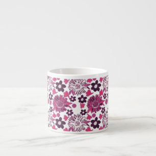 Tasse Expresso Motif Vintage floral élégant unique