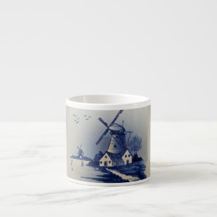 Tasse Expresso Moulin blanc blanc blanc vintage