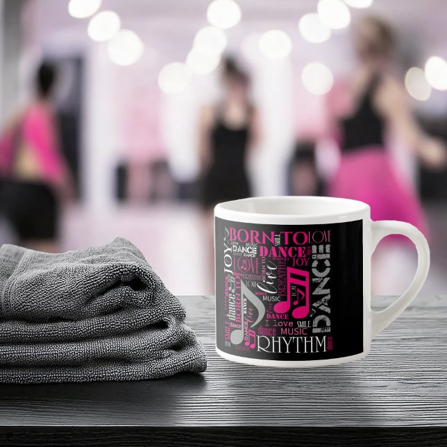Tasse Expresso Né à Dance Pink ID277 (Créateur téléchargé)