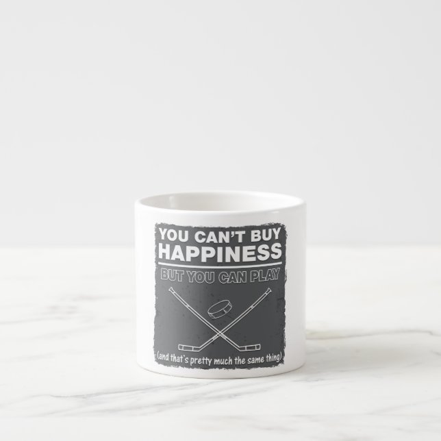 Tasse Expresso Ne peut pas acheter l'hockey de bonheur (Devant)