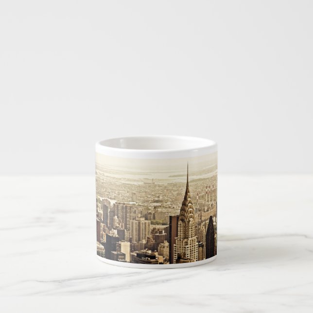 Tasse Expresso New York City - construction de Chrysler (Devant)