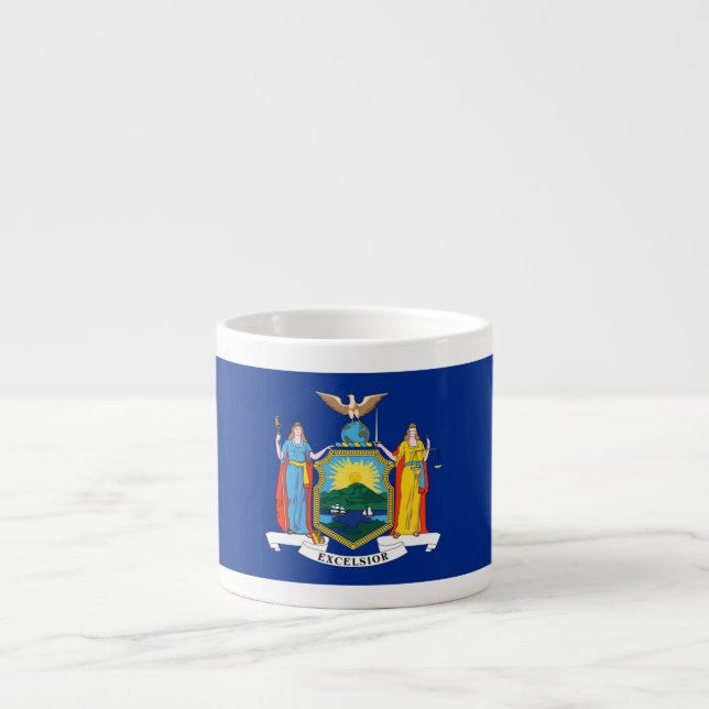Tasse Expresso New York : The Empire State, Home Big Apple Flag (Devant)