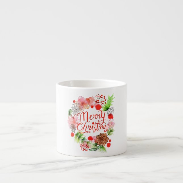 Tasse Expresso Noël, c'est le moment d'être joyeux  (Devant)