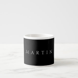 Tasse Expresso Nom classique (ou mot) Noir & Blanc