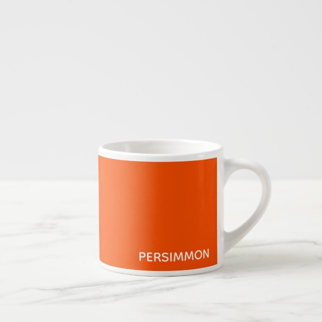 Tasse Expresso Nom de couleur rouge persimon (Droite)