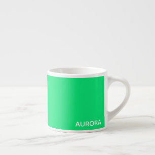 Tasse Expresso Nom de couleur verte Aurora