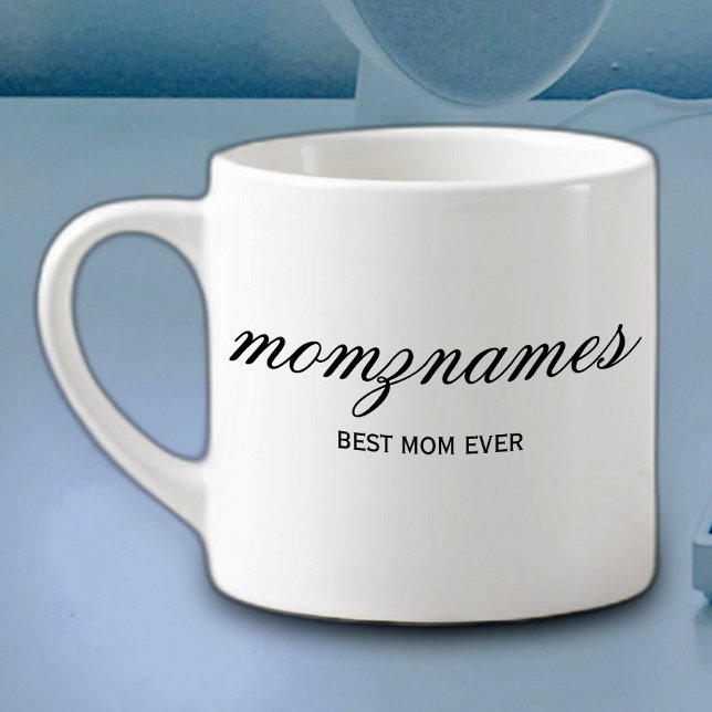 Tasse Expresso Nom de la calligraphie personnalisée de la meilleu (Créateur téléchargé)