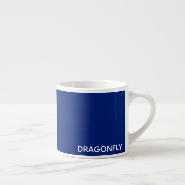 Tasse Expresso Nom de la couleur bleue de la libellule (Droite)