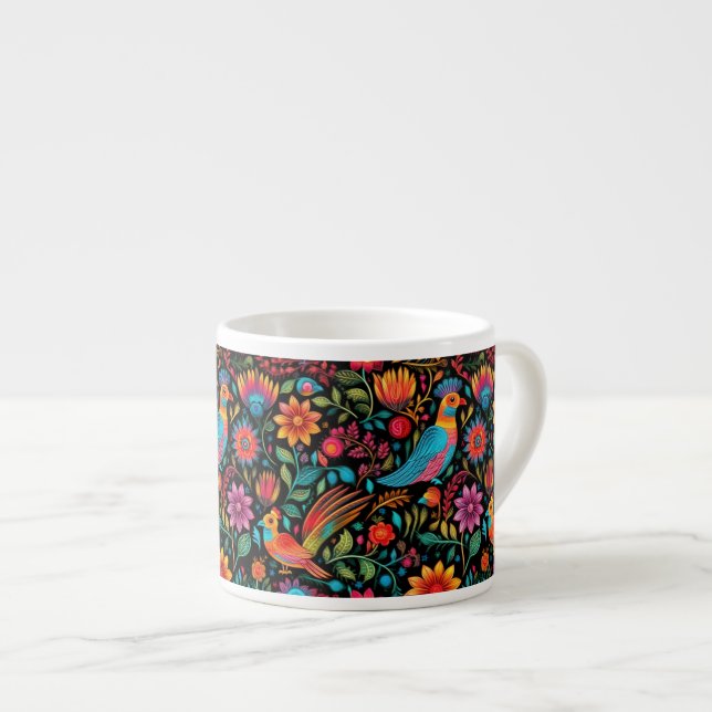 Tasse Expresso Nom du script motif mexicain moderne (Devant droit)