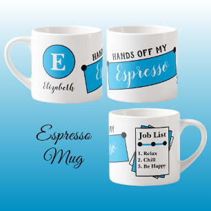 Tasse Expresso Nom monogramme refroidissement relaxer être heureu