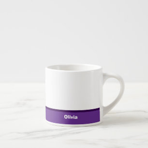 Tasse Expresso Nom ou monogramme minimaliste de la bande moderne