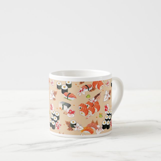 Tasse Expresso Nourriture japonaise : Motif 3 de sushi (Devant droit)
