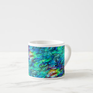 Tasse Expresso Nouvelle-Zélande Abalone Paua Shell Motif 1